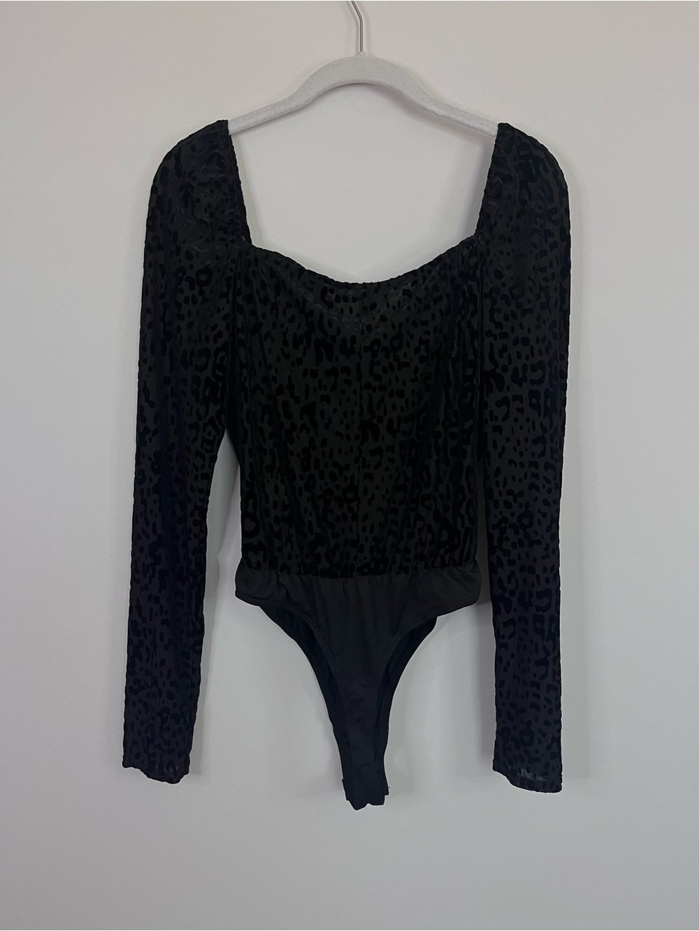 Lulus Wild Forever Black Animal Print Sheer Bustier Bodysuit Large NWT - Picture 5 of 13